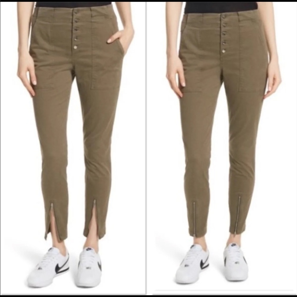 A.L.C. Ezra High Rise Button Fly Zipper Cuff Pants
